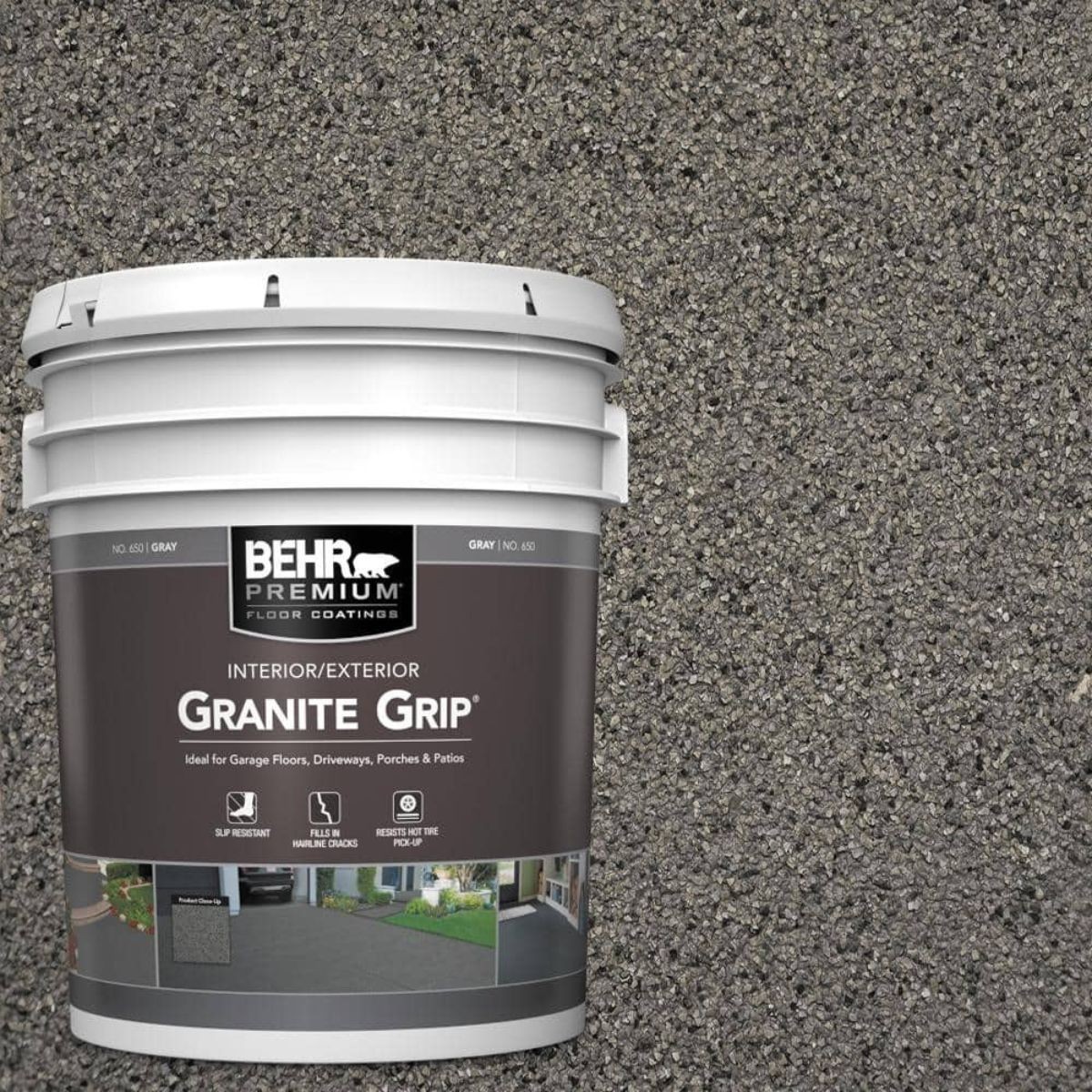 Concrete Floor Coating Granite Grip Garage Driveway Patio Decorative Interior