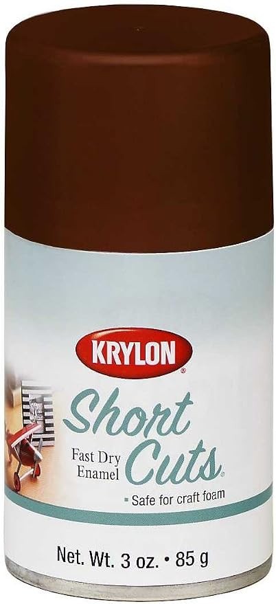 High-Gloss Enamel Spray Paint 3 Oz Espresso Indoor Glass Metal Wood UV Resistant