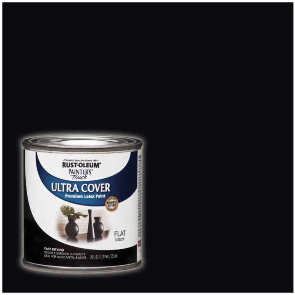 Rust-Oleum Painter’s Touch Flat Black General Purpose Oil-Based Paint, 1 Quart