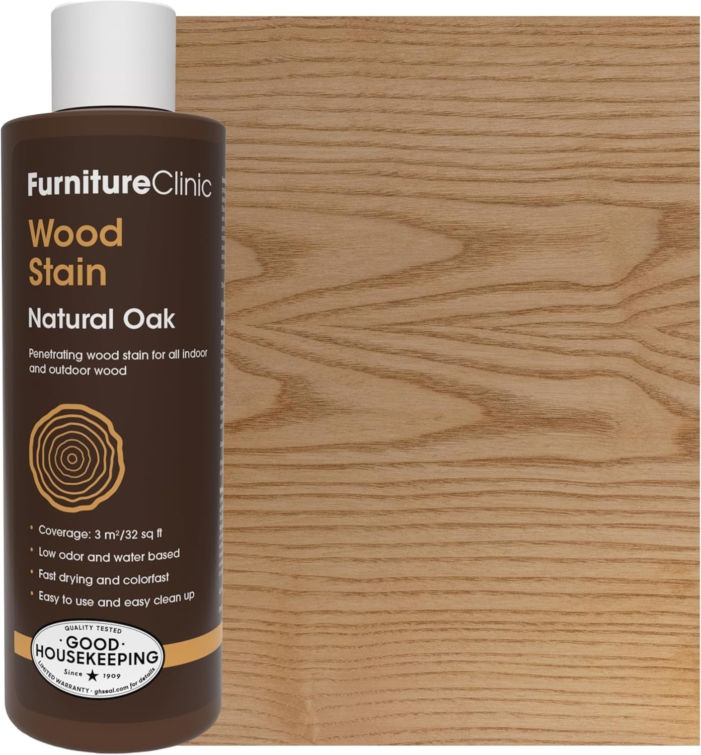 Wood Stain | Natural Oak | Water Based | Fast Drying, Low Odor, & Non-Toxic |…