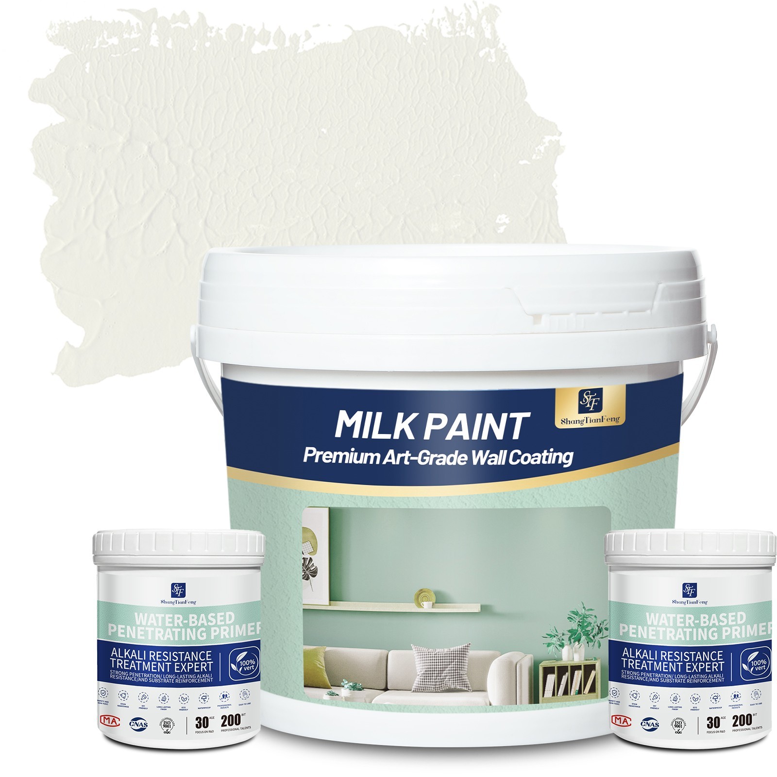 Household All-Surface Latex Paint kit, Low VOC Low Odor 1 Gallon With Primer