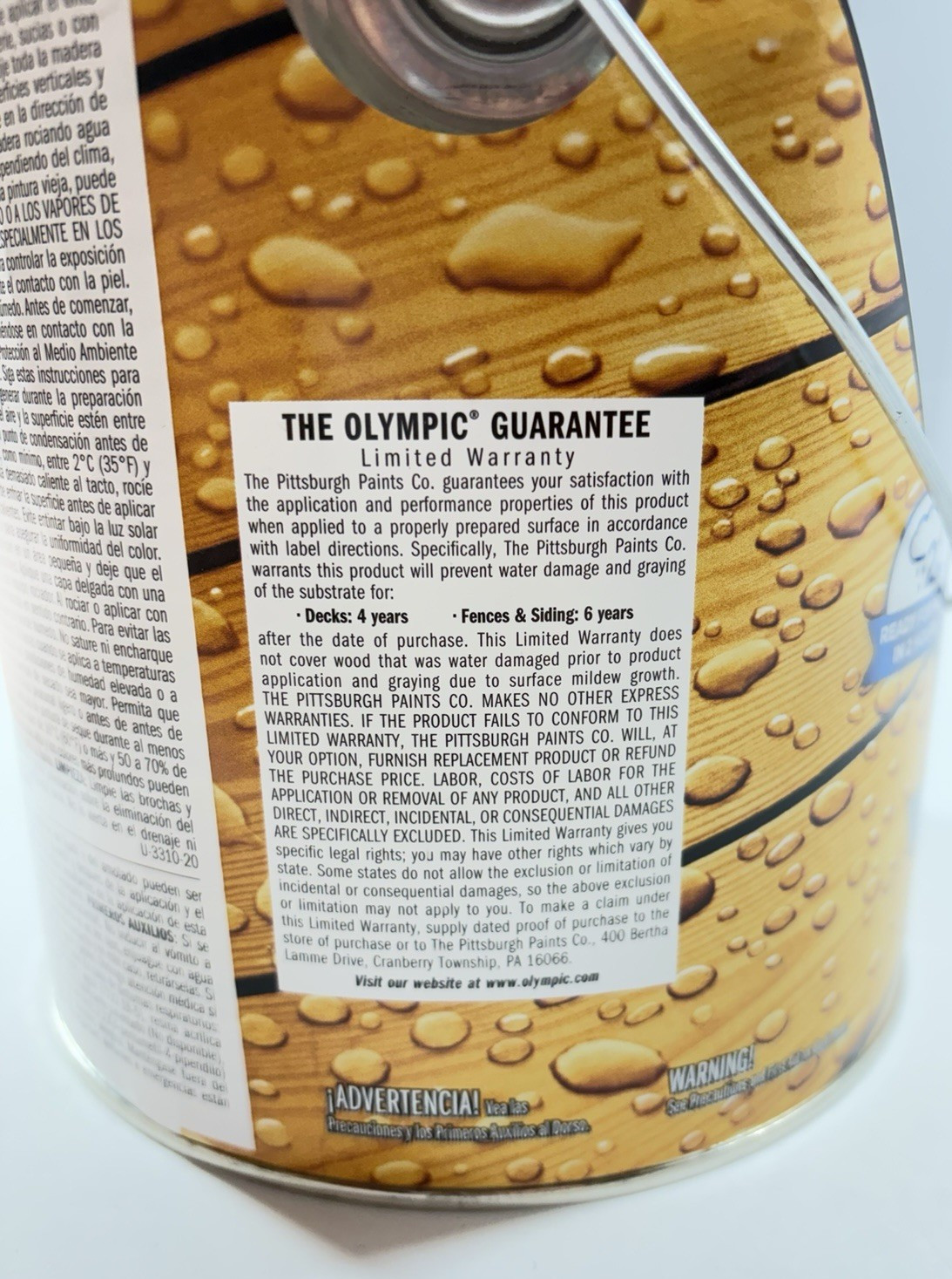 Olympic 56502A/01 Maximum Stain & Sealant in One, Transparent, Honey Gold Tone,