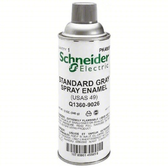 Square D Spray Paint Standard Spray Enamel Flat Gray For Metal Solvent-Based NEW