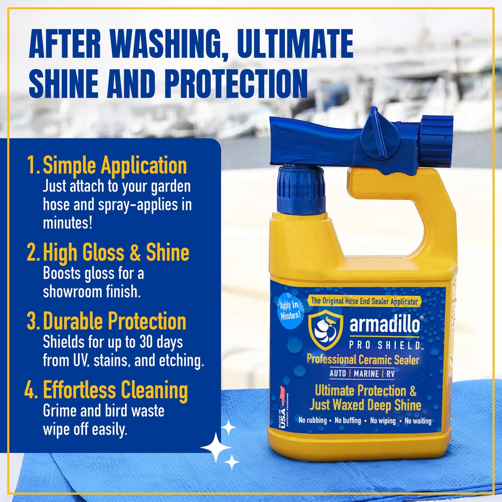 Armadillo 64 oz Ceramic Coating Refill for Cars Motorcycles Boats RVs