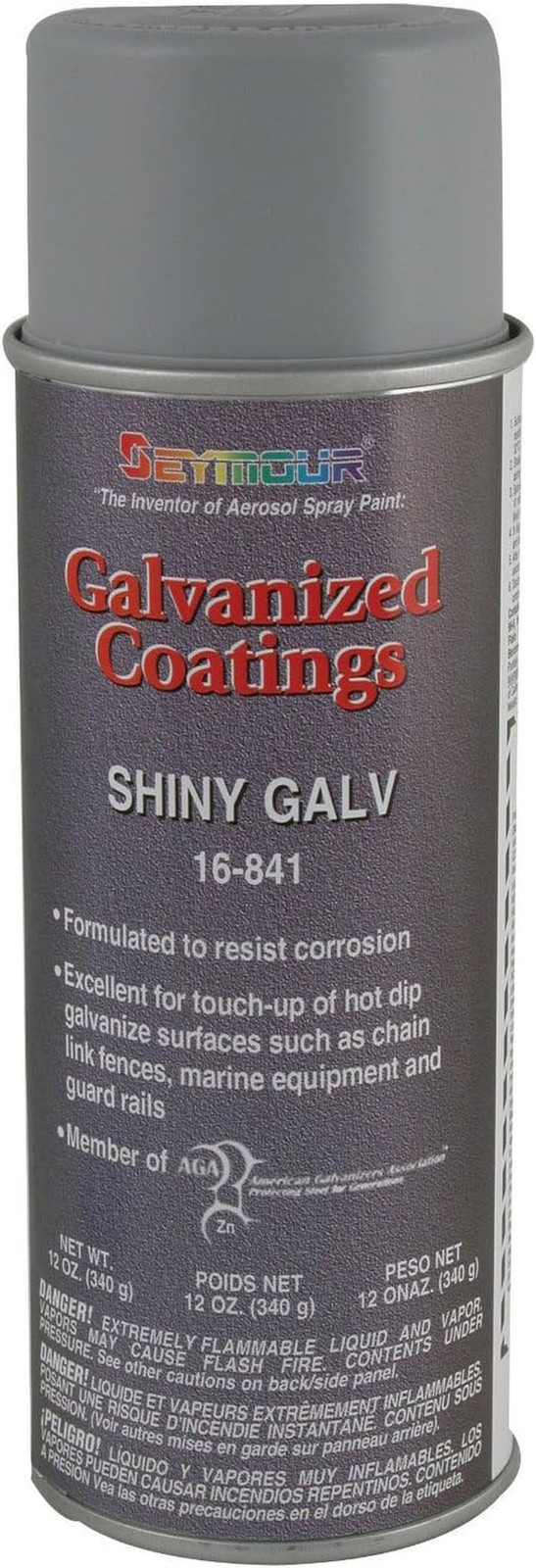Galvanized Coating Spray Paint, Shiny Zinc Finish for Metal Restoration