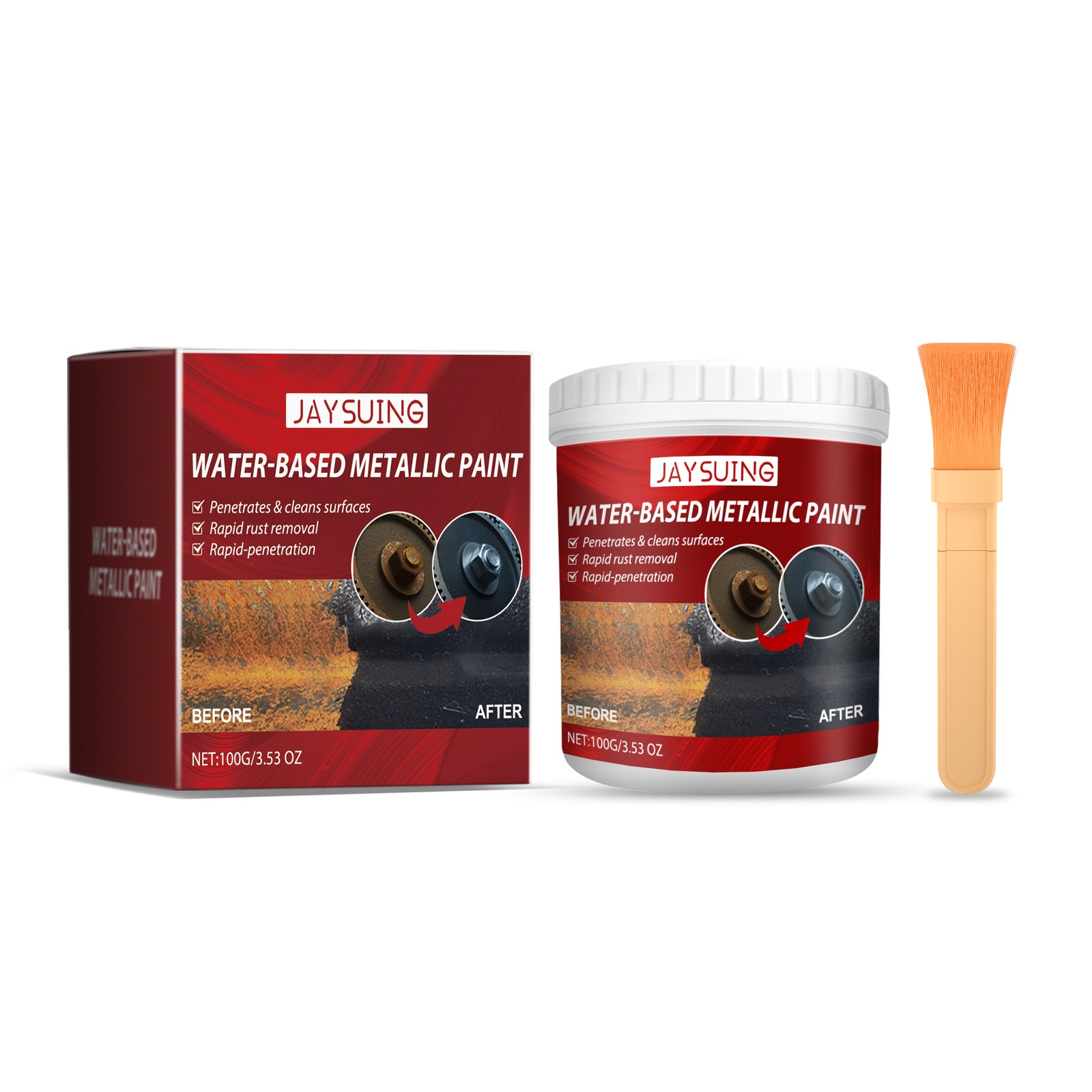 Rust Converter Primer for Car & Home, Anti-Rust Metal Coating DIY Restoration