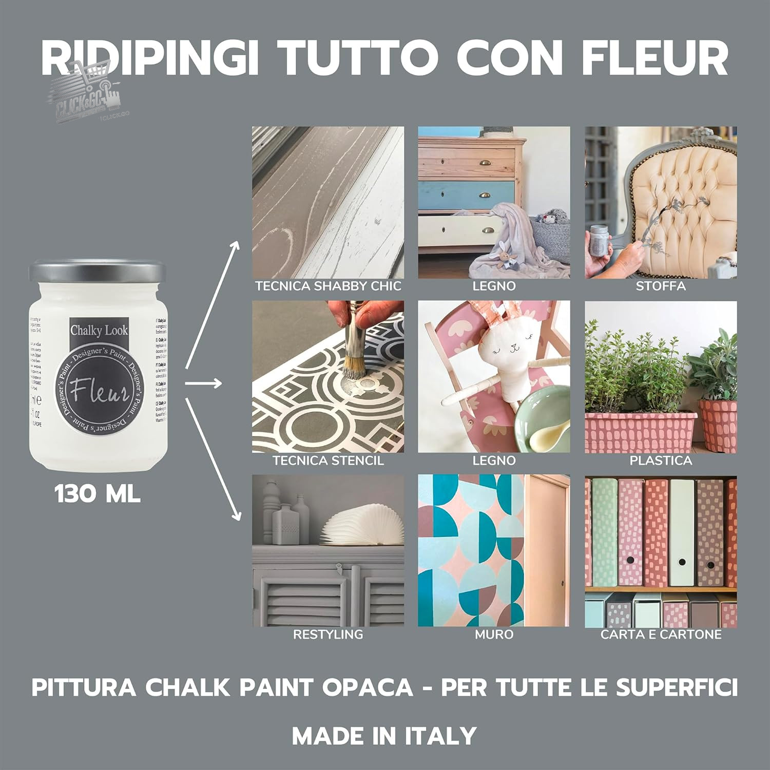 Chalk Paint Shabby Chic Fleur Chalky Look Smoky F75 Extra Matte Chalk Paint 2x