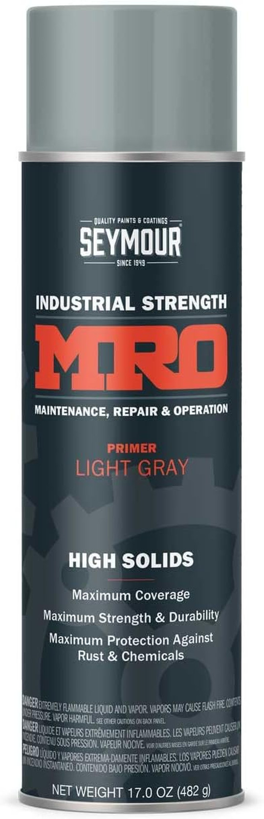 Industrial MRO High Solids Spray Paint, Light Gray Primer , 17 Ounce 620-1431