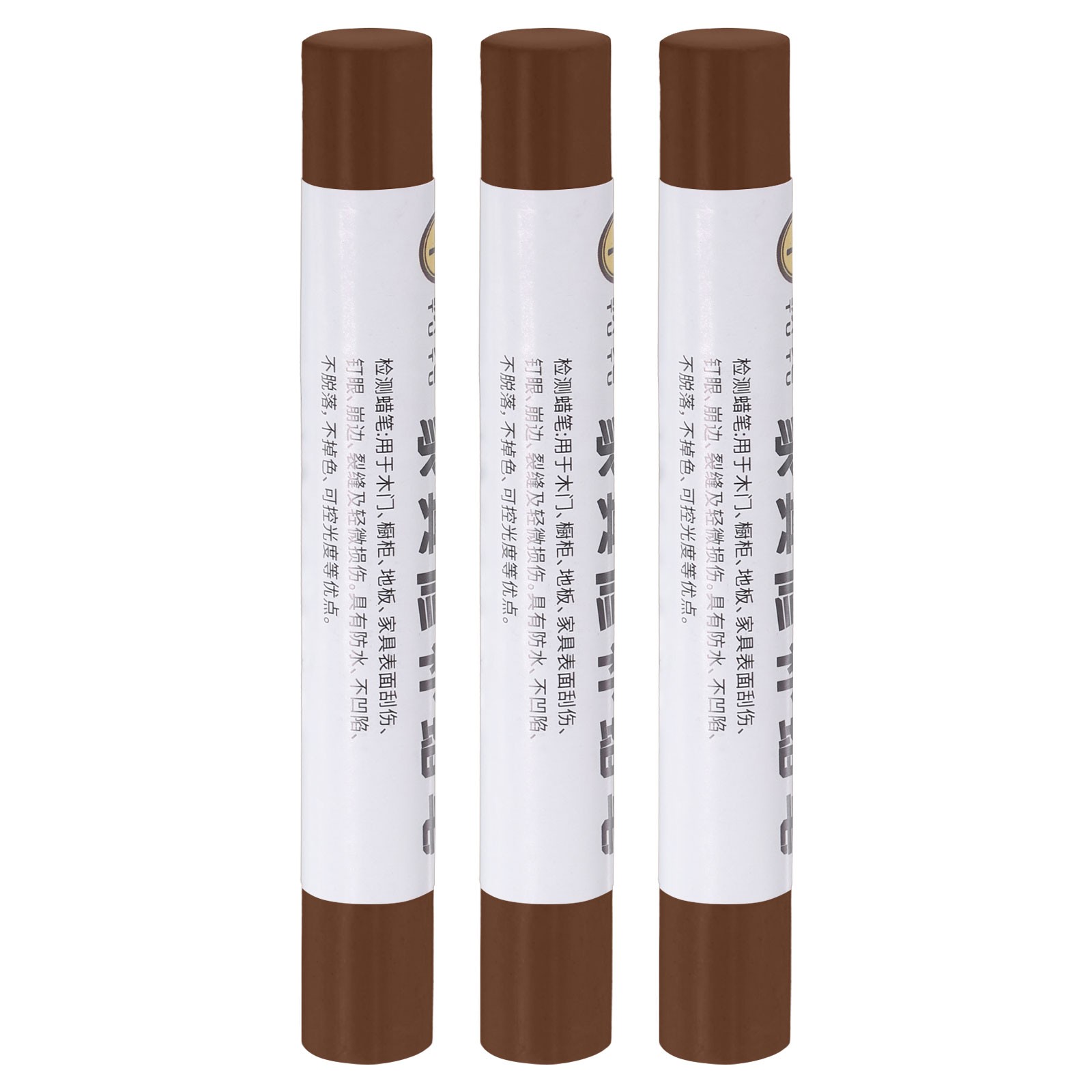 3Pcs Furniture Repair Crayons Wax Filler Stick Pen Marker Grain Cut Teak Brown