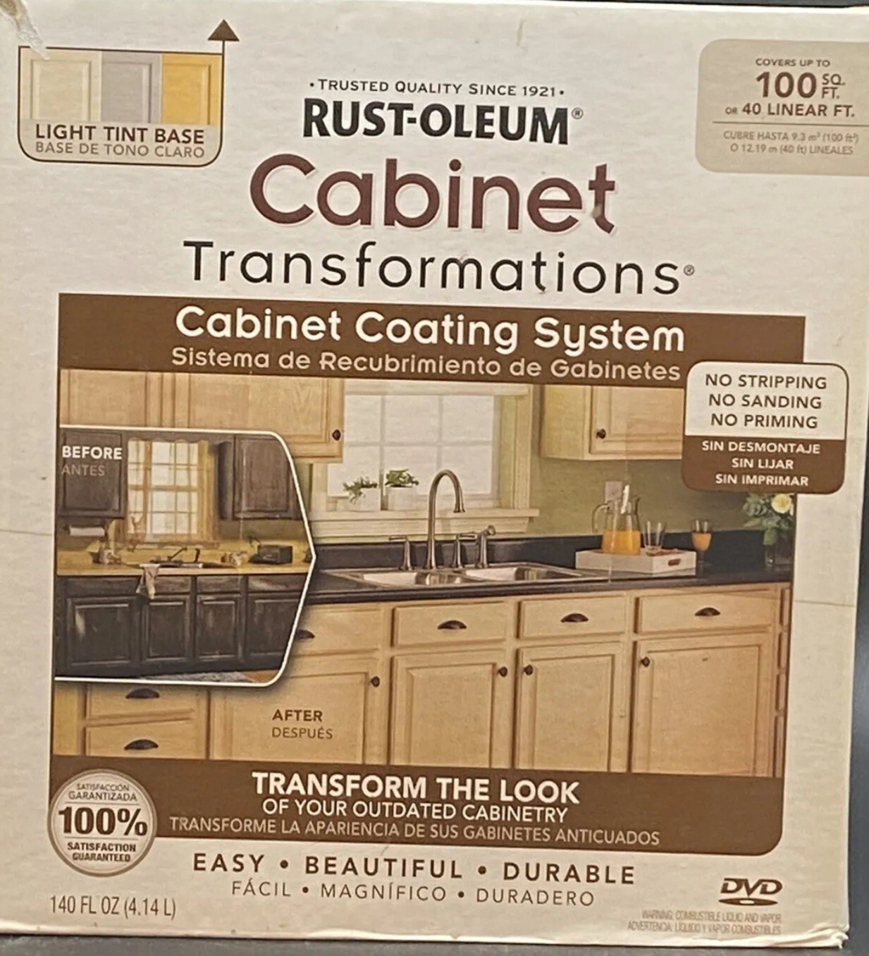 Rust-Oleum Cabinet Transformations Complete Coating Kit Light Tint Base 258109