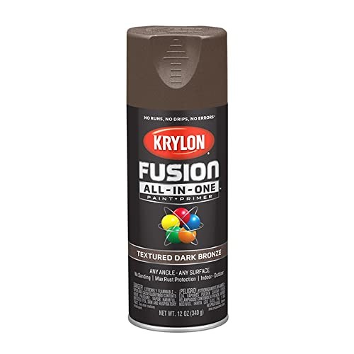 Krylon K02778007 Dark Bronze Fusion All-In-One Paint Primer SprayPaint, Textured