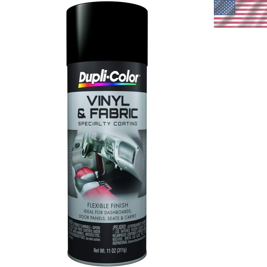 6 PK Flat Black Vinyl and Fabric Coating – 11 oz. Aerosol, Case of 6