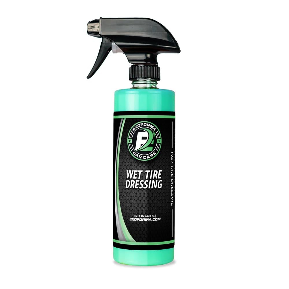 ExoForma Wet Tire Dressing Spray – Extremely High Shine 16 Fl Oz (Pack of 1)