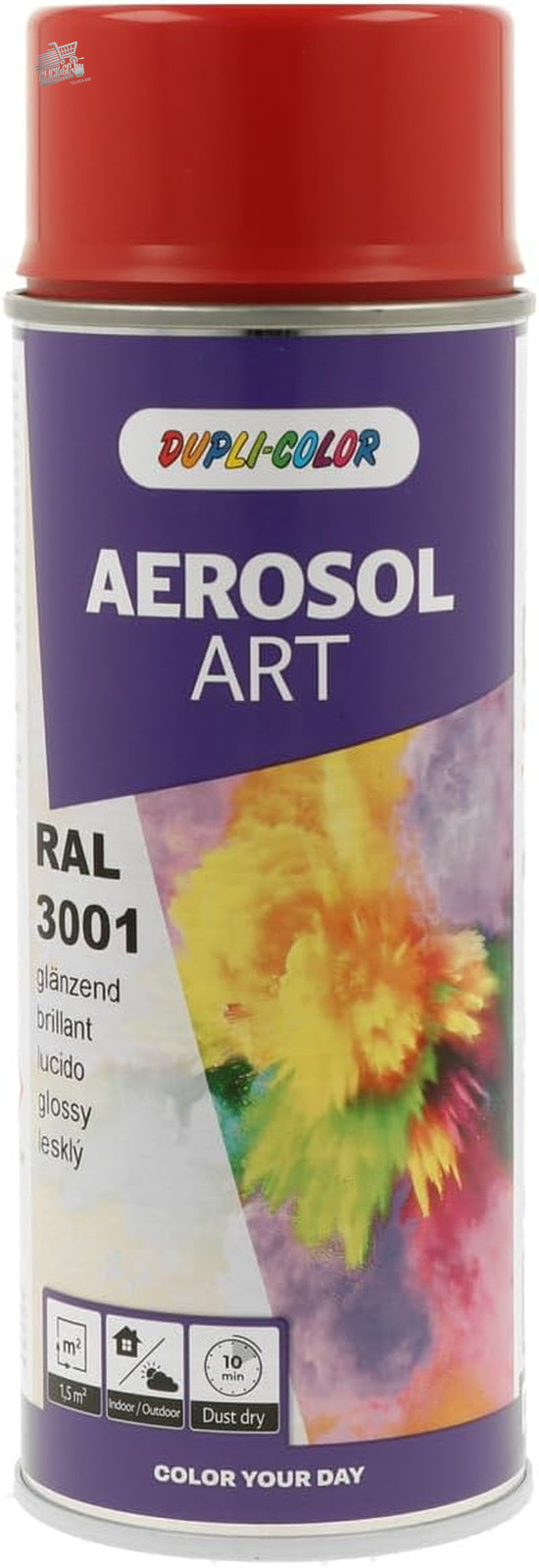 Acrylic Spray Paint Can RAL 3001 Red Glossy Signal 400ml Double