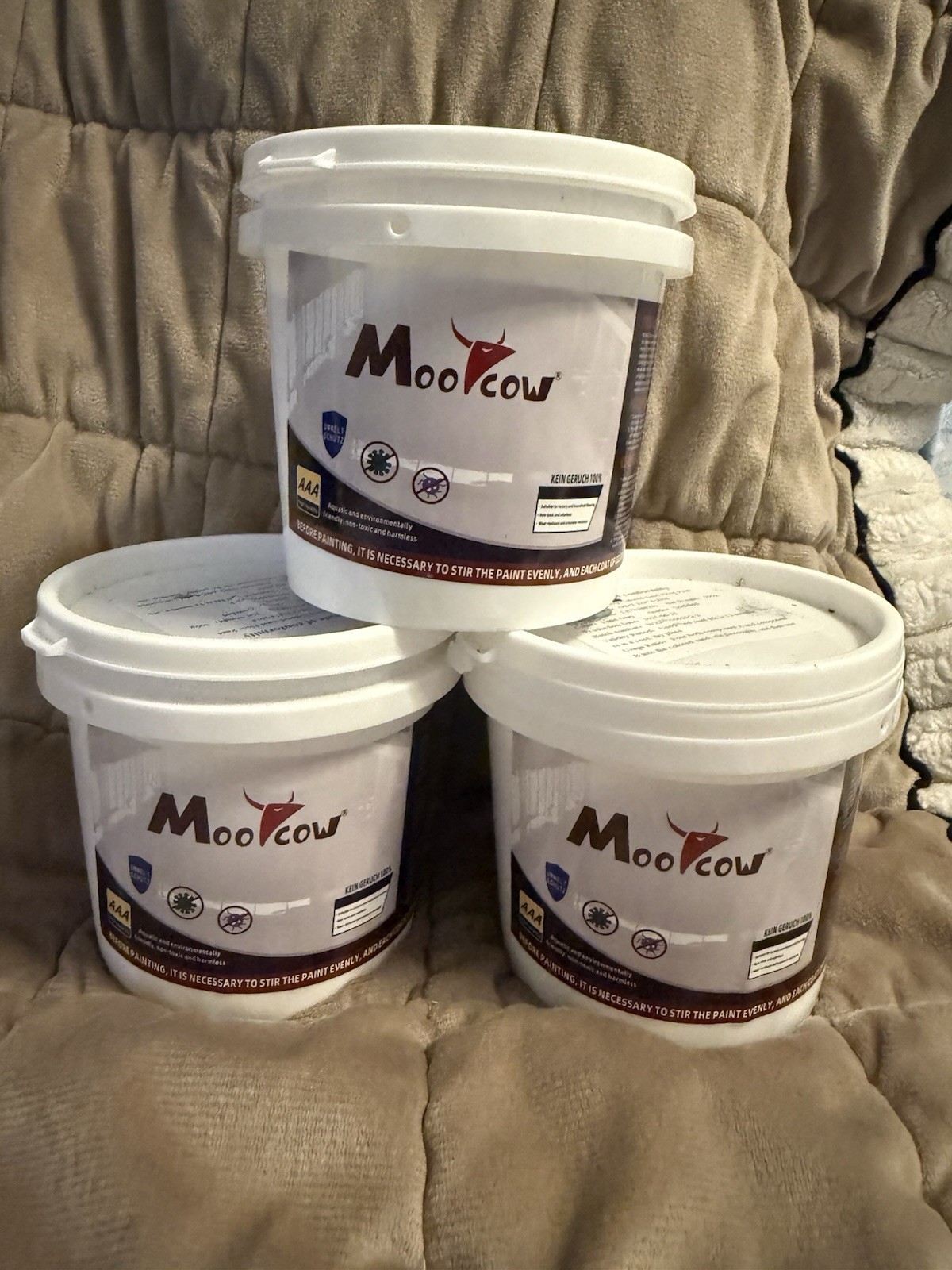 MooCow Epoxy Quartz Floor Coating Paint 500g Containers – Brand New Set of 3