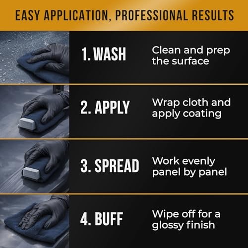 Ceramic Coating 9H PRO (60ML), Car, Plastic, Glass, and Wheel 60ml Kit