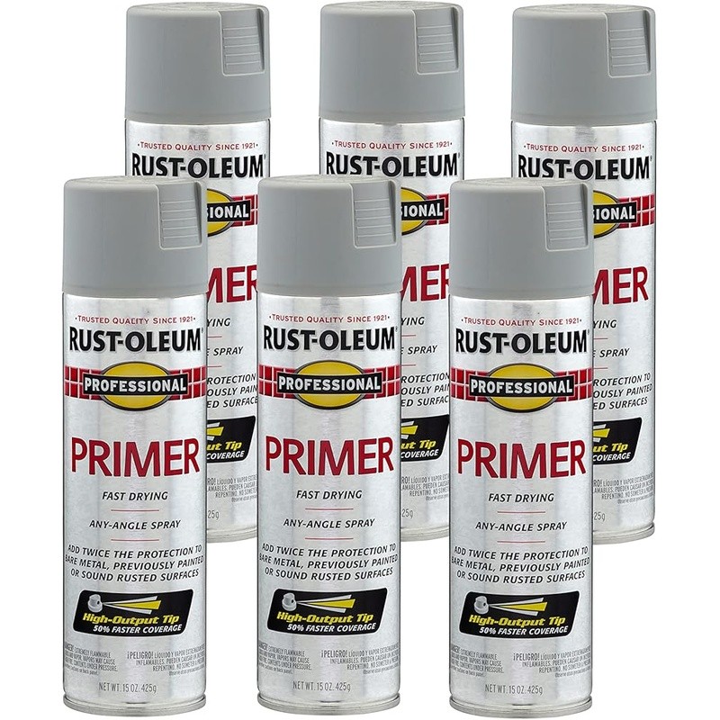 Oil Based Spray Primer Corrosion Resistant Indoor Outdoor Surface Paint New