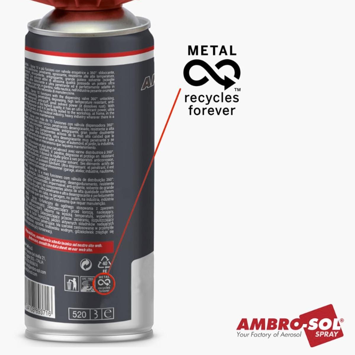 Ambro-sol Paint Acrylic Enamel Multipurpose Spray Can Matte White_