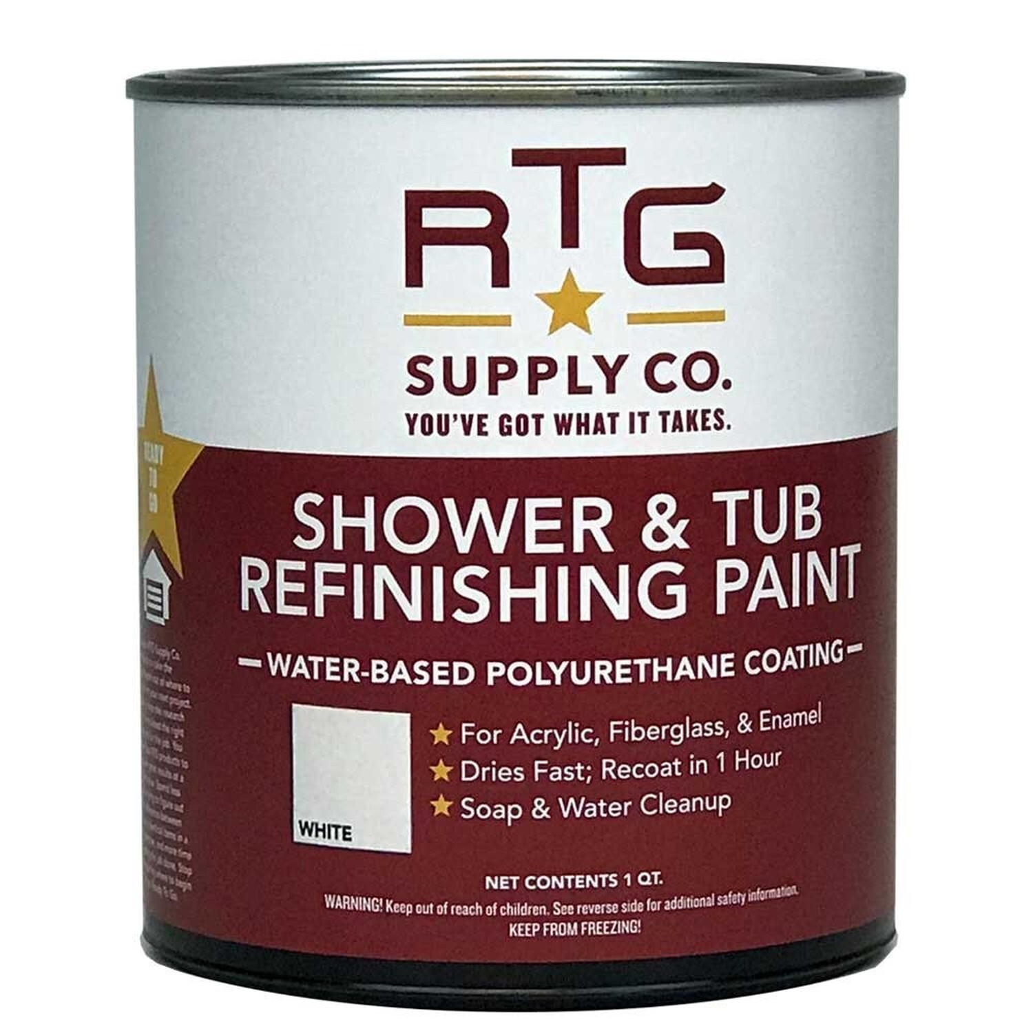 RTG Shower & Tub Refinishing Paint (White) White