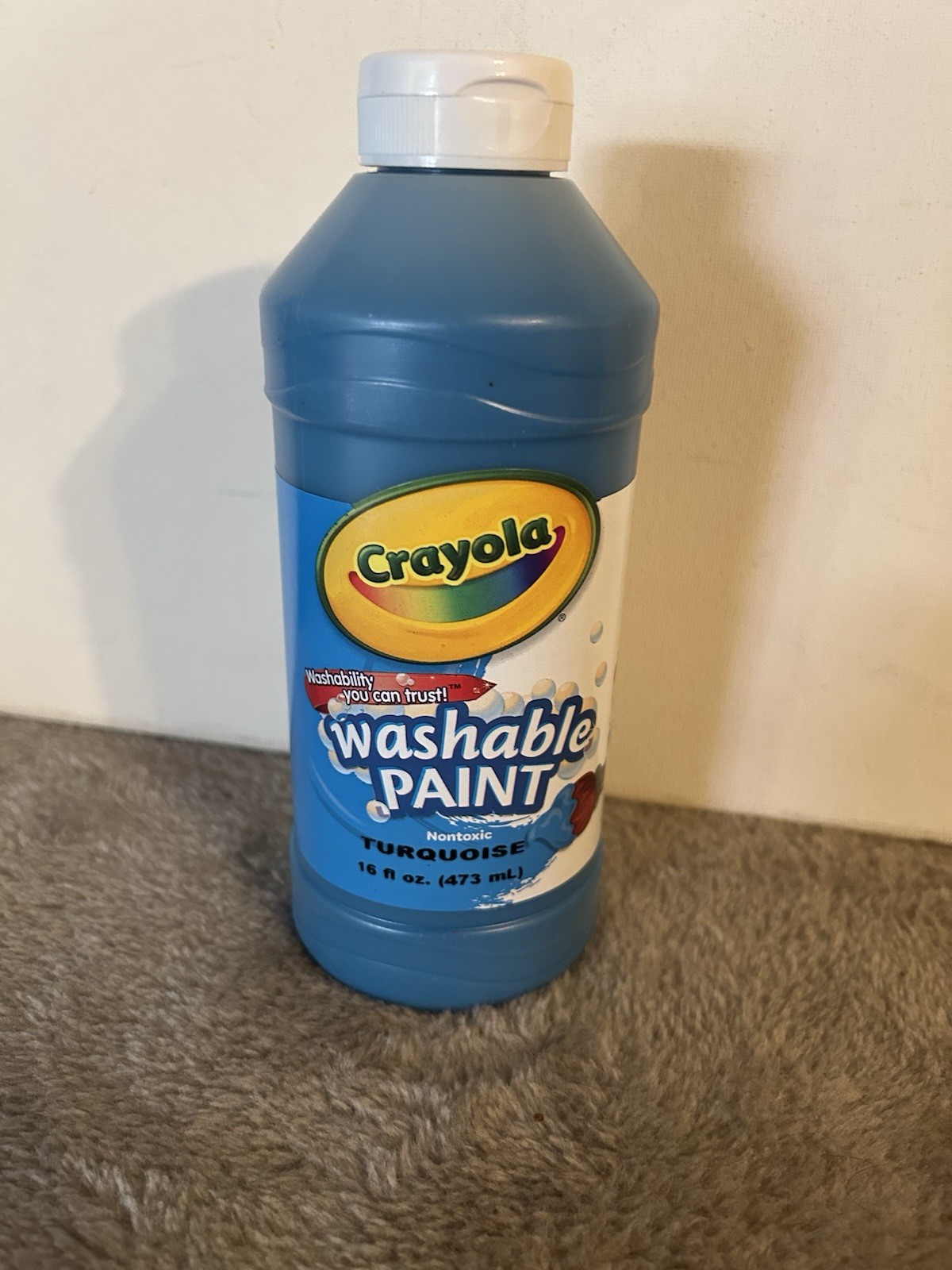 Crayola 542016007 16 oz Washable Paint – Turquoise New