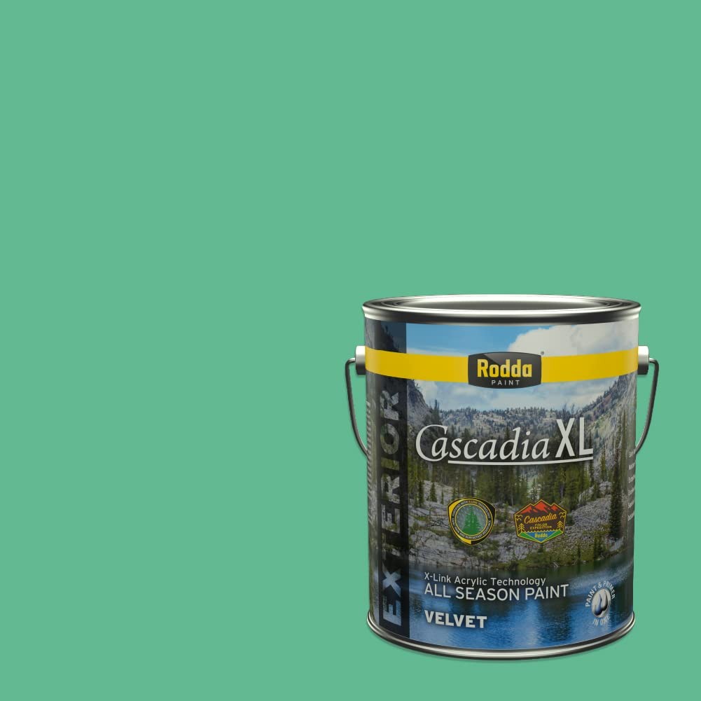 Rodda Paint CASCADIA XL Exterior Velvet Paint & Primer in One, 1-Gallon, Blue
