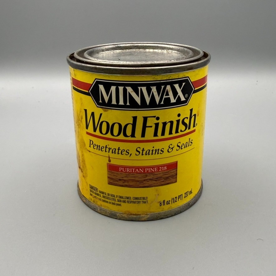 MINWAX 218 Puritan Pine Oil Based Wood Stain 1/2 Pt Small Can 8 Oz. 95% Full