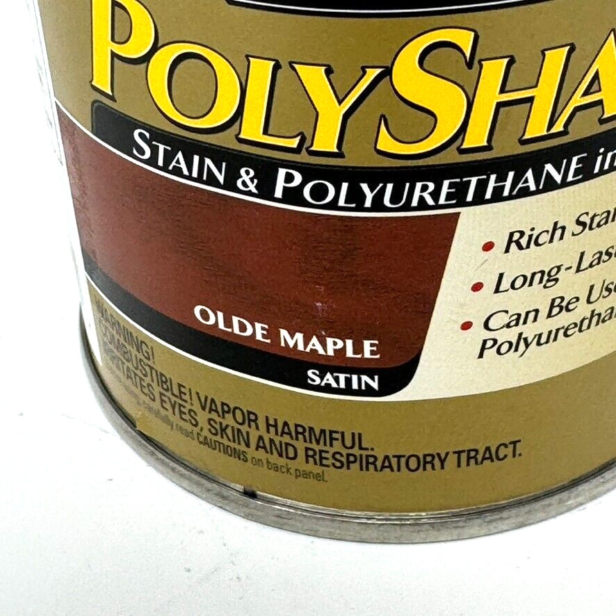 Minwax PolyShades OLDE MAPLE Satin Stain & Poly Oil-Based Finish 1/2 pt 8 oz NEW