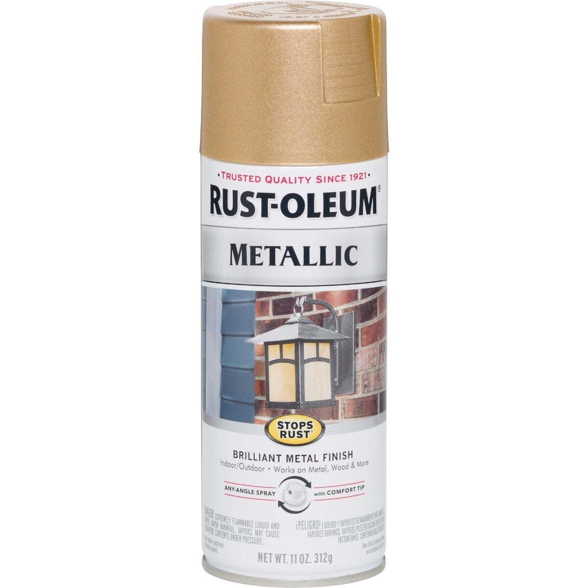 286524 Stops Rust Metallic Spray Paint, Warm Gold,11 Ounce Pack of 1
