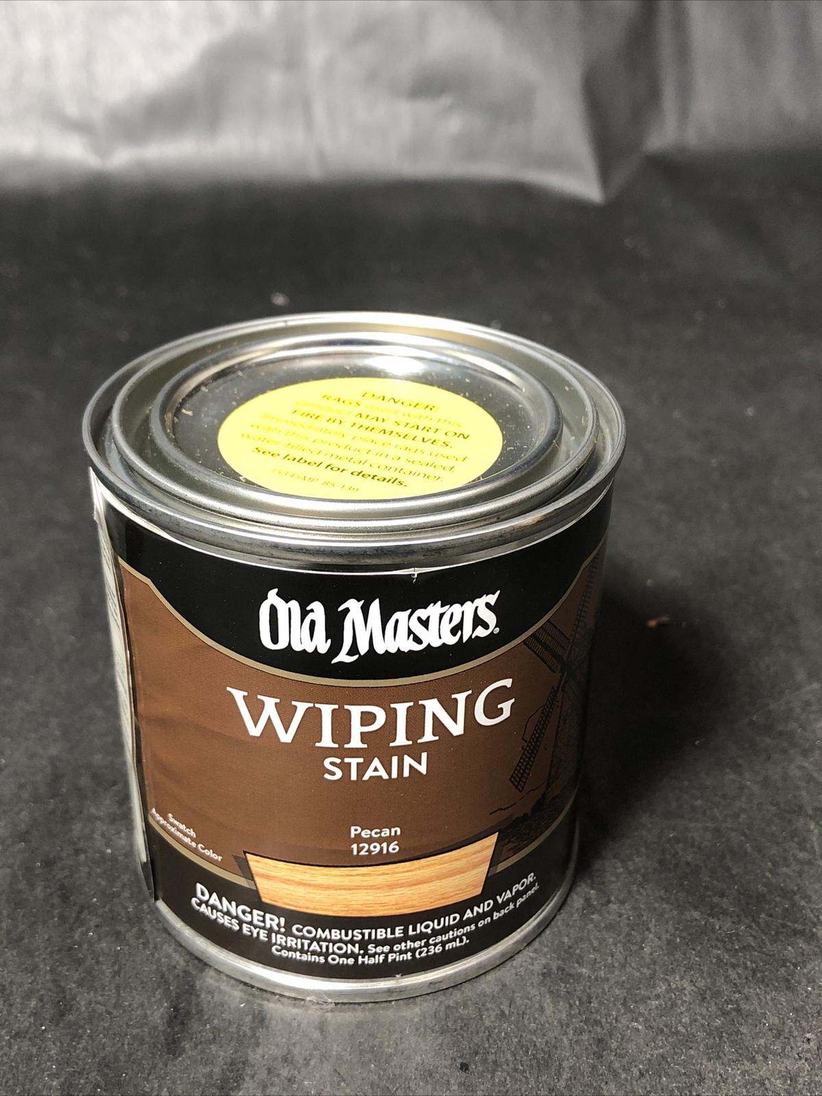 OLD MASTERS WIPING STAIN PECAN 12916 HALF PINT 8 oz 236 ml