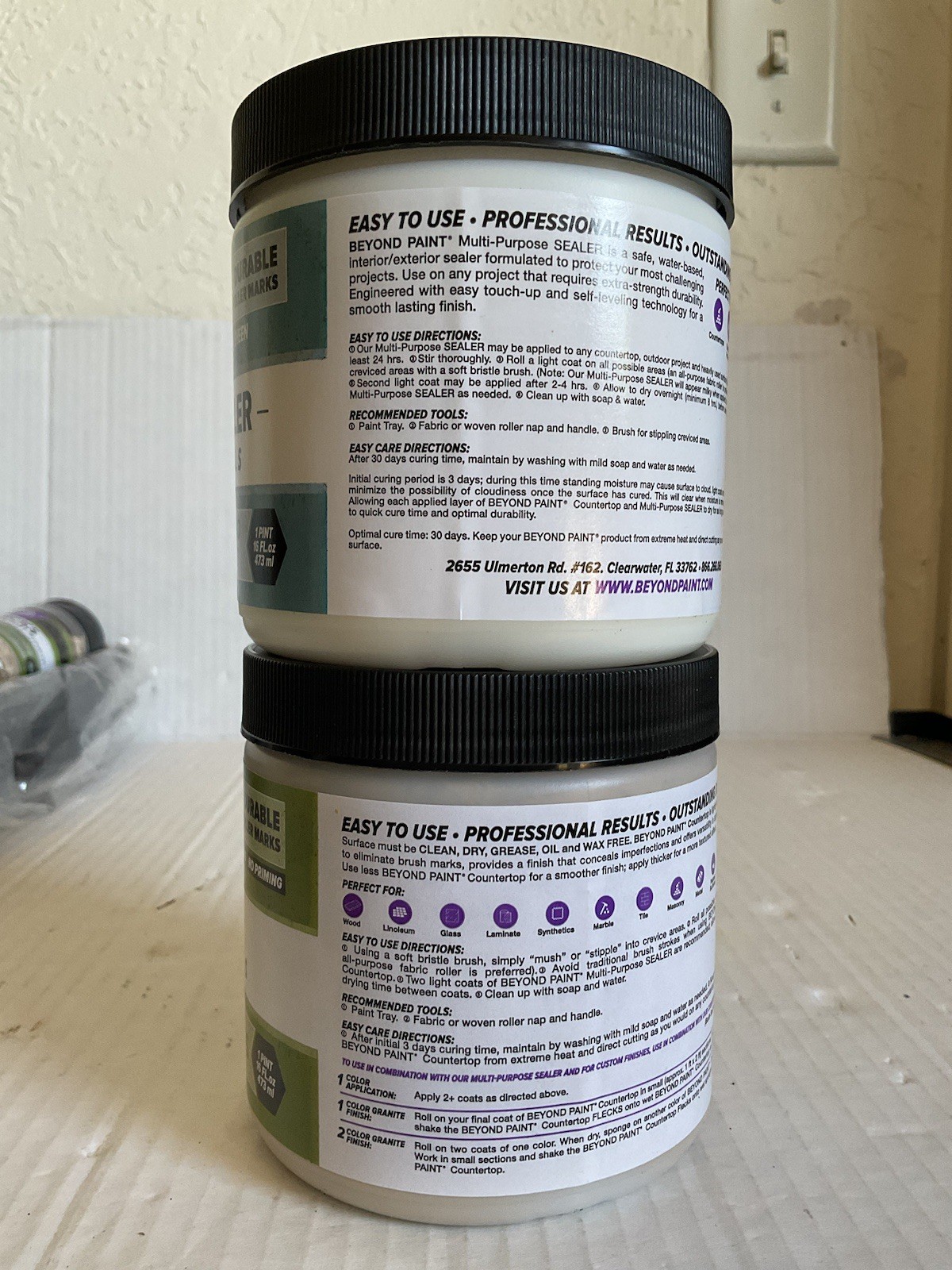 Beyond Paint Countertop Makeover Refinishing Kit All-In-One Sealer Flecks NEW