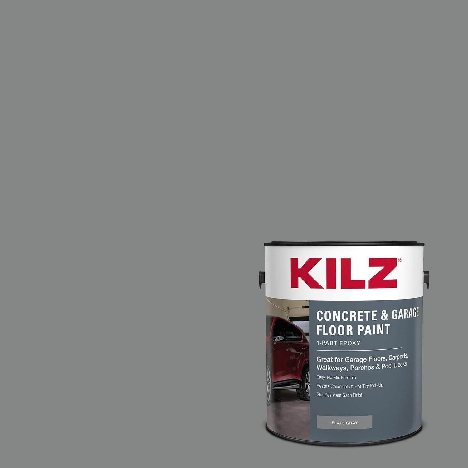 High-Performance Slate Gray Epoxy Floor Paint – 1 Gallon for Indoor/Outdoor Use