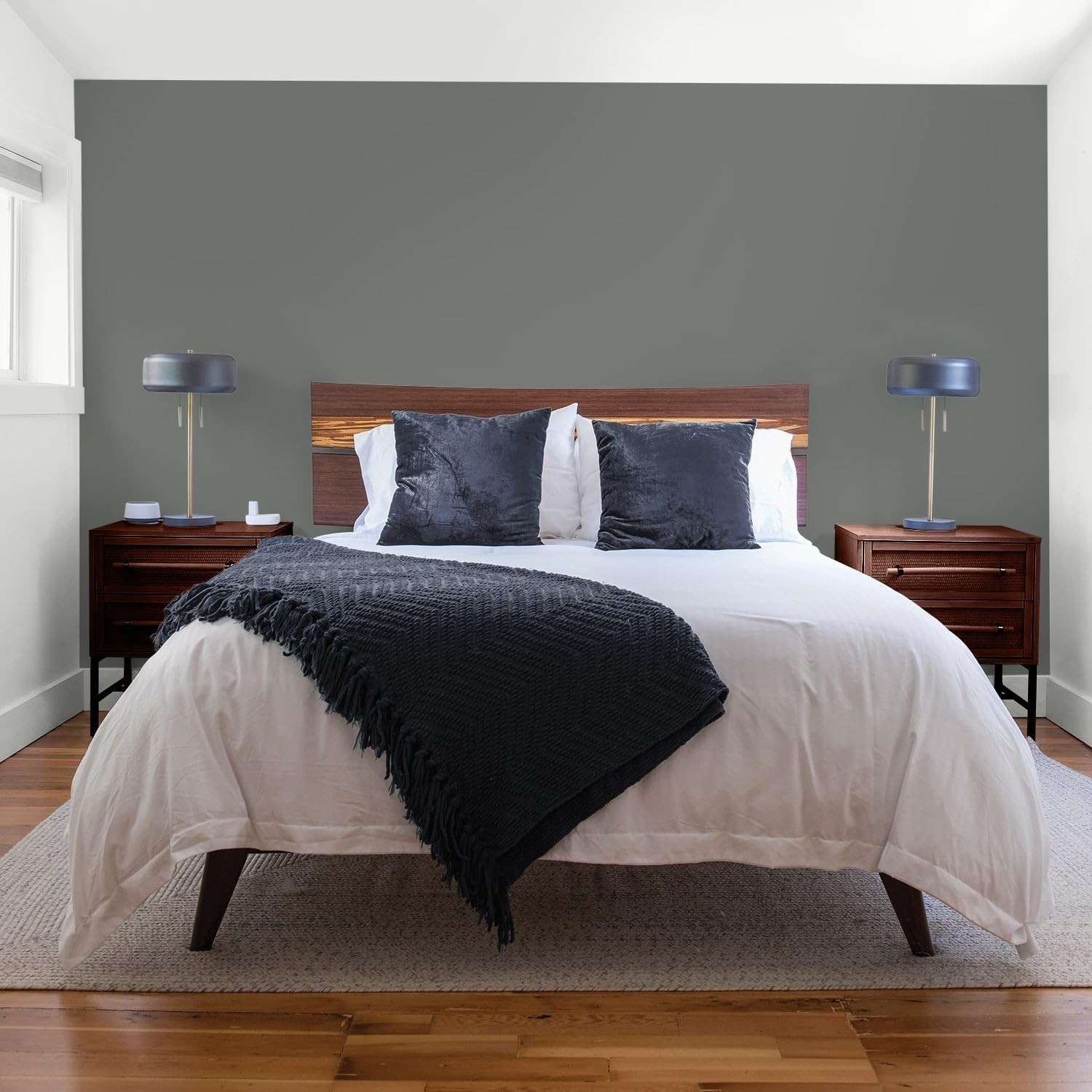 Durable Interior Washable Paint & Primer: Up In Smoke Gray, Coverage 400 sq. ft.