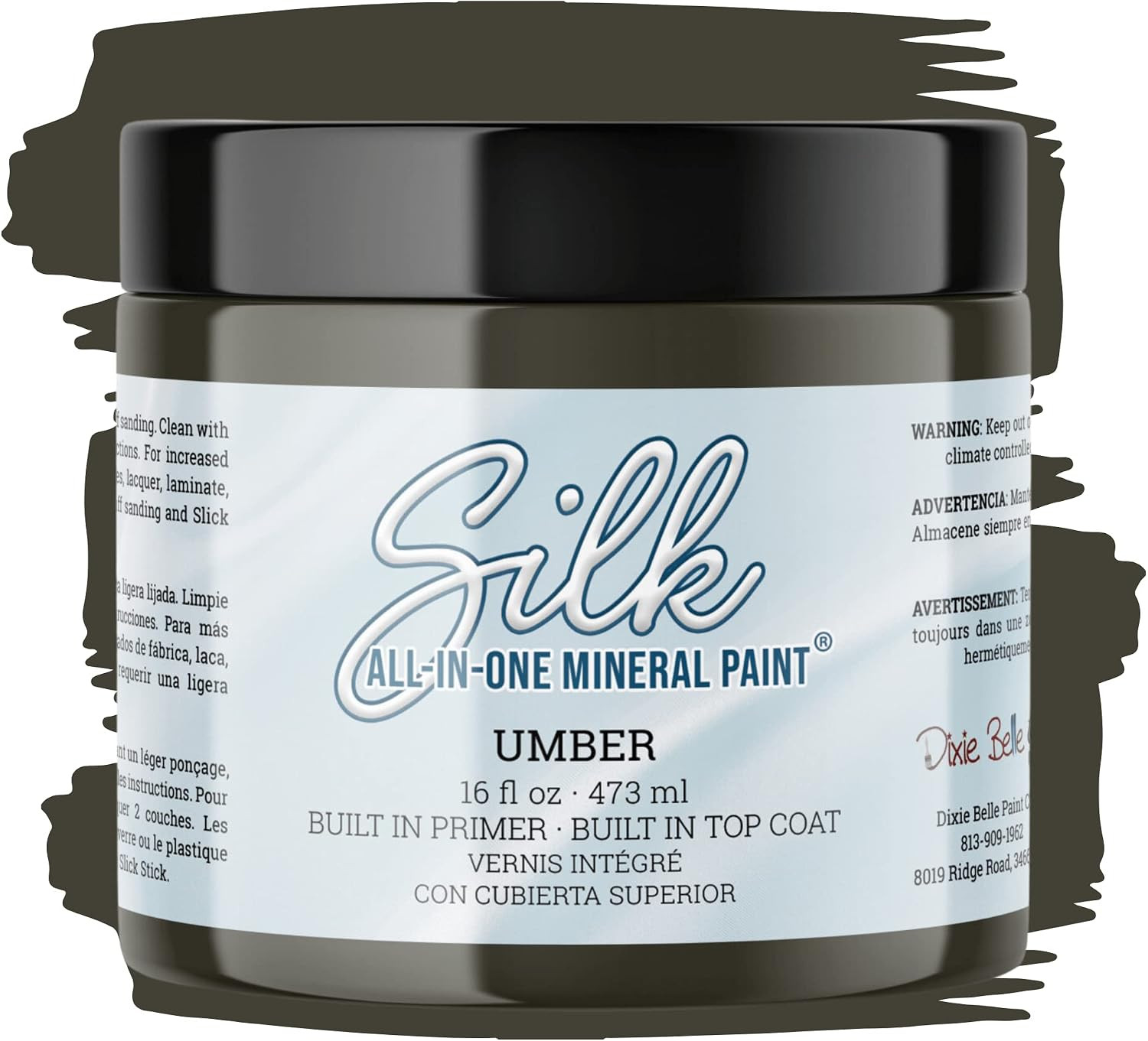 Dixie Belle Silk All-In-One Mineral Paint – Anchor (16 Fl Oz) – Black Water Base