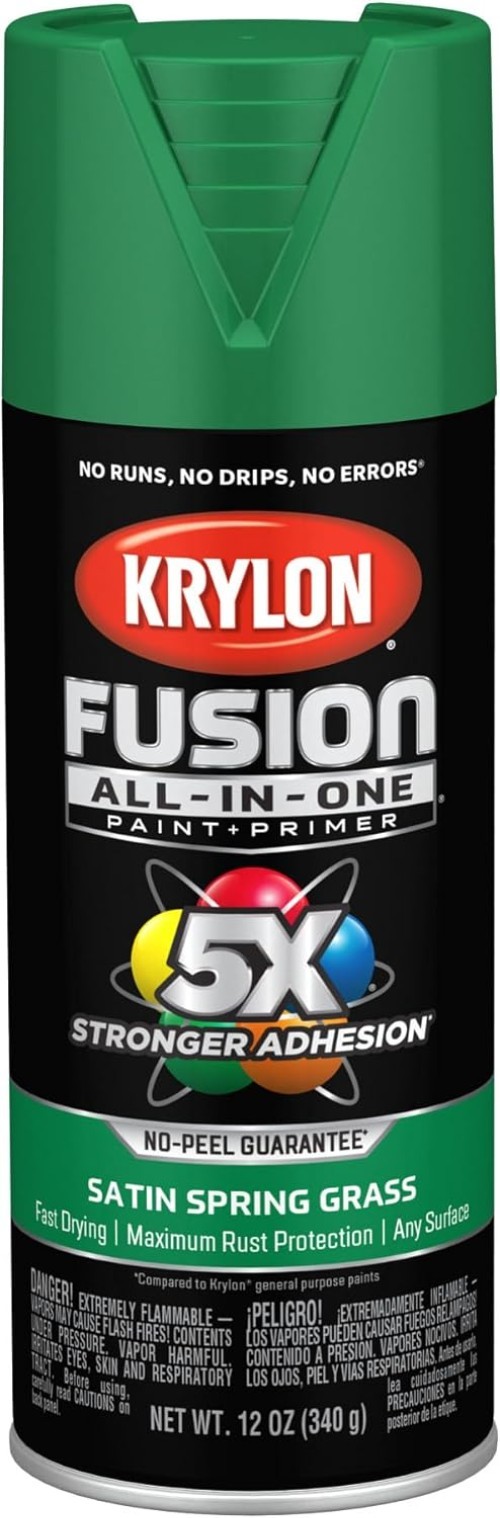 Spray Paint 12 oz Satin Spring Grass – Perfect for Indoor/Outdoor Renovations