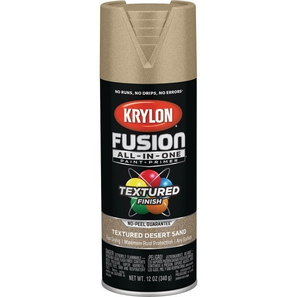 12-Krylon Fusion All-In-One Textured Spray Paint & Primer, Desert Sand K02781007