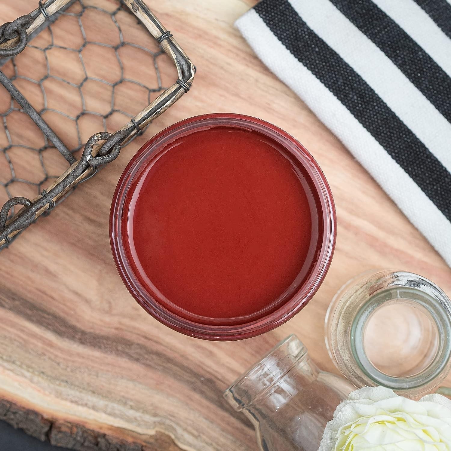 Rustic Red Chalk Paint 8oz | Fast-Drying, Fade Resistant for Cabinets & Decor