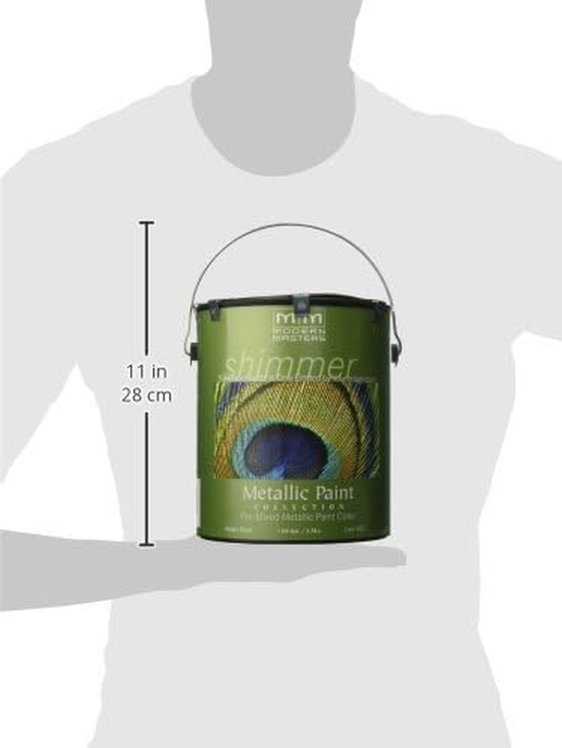 1 Gal ME196 Pearl White Metallic Paint Collection, Satin Water-Based Decorative