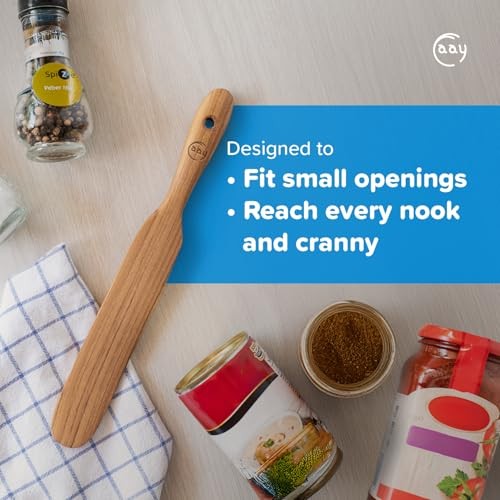– The Original Since 2018 | Handmade Teak Spatula for Sourdough Skinny Spurtle