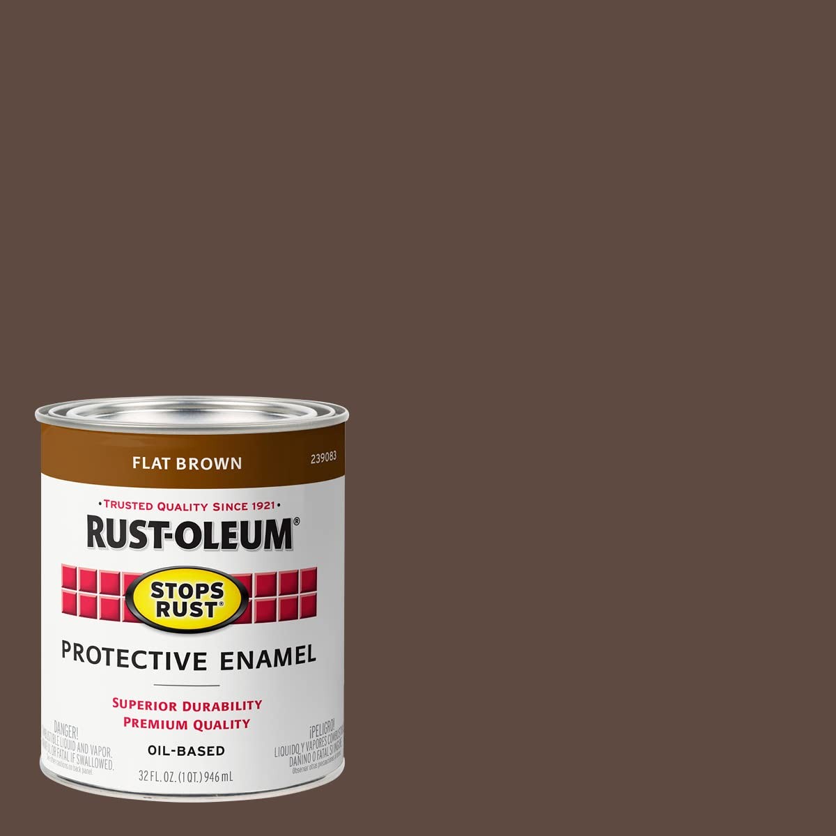 Rust-oleum Stops Rust Protective Enamel Paint 32 Fl Oz Flat Brown Durable Coa…