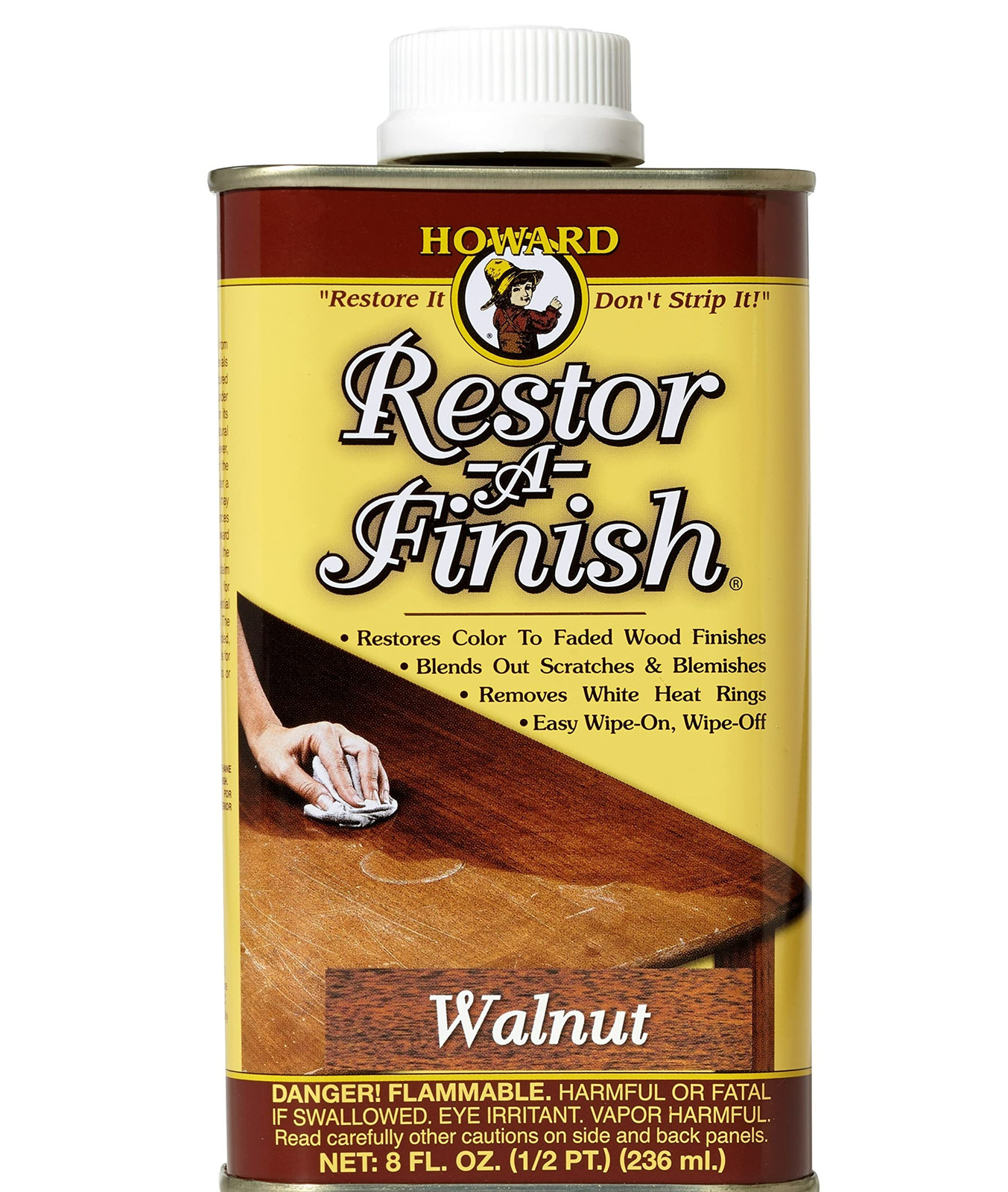 Howard’s Restor A Finish 8 oz Walnut Wood Finish Restorer for Scratches Blemi…