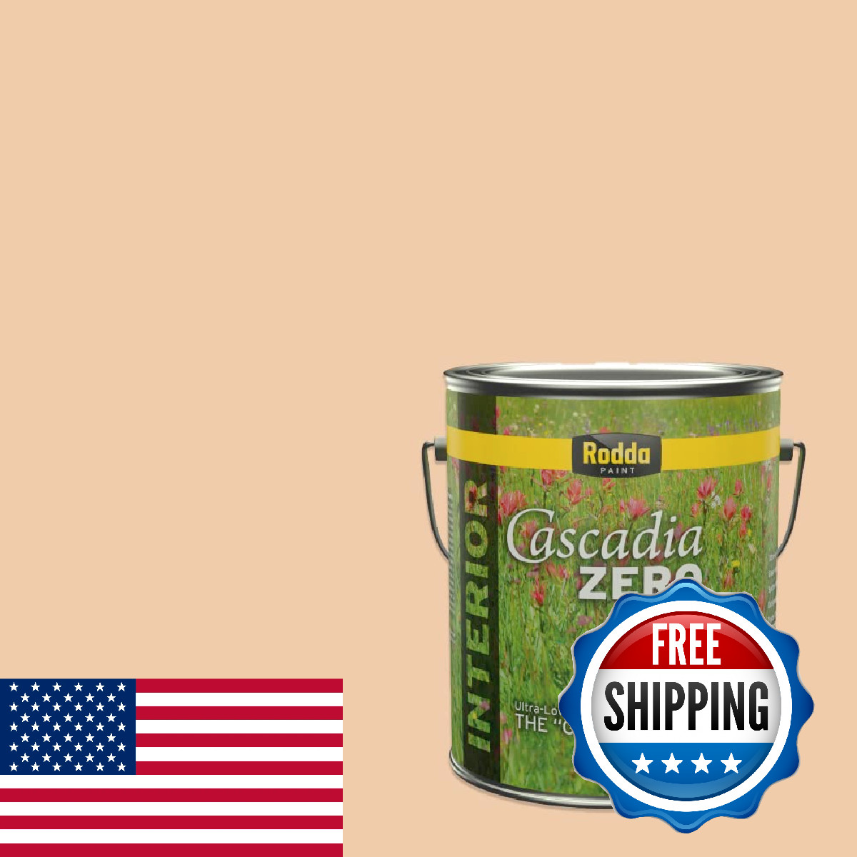 Rodda Paint Rodda Cascadia Zero Interior Semi-Gloss In One 1-Gallon Bread
