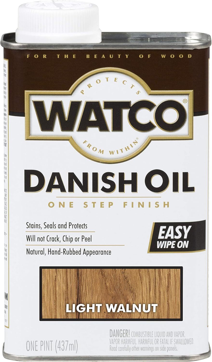 Rust-oleum 65551 Danish Oil Wood Finish, Pint, Light Walnut