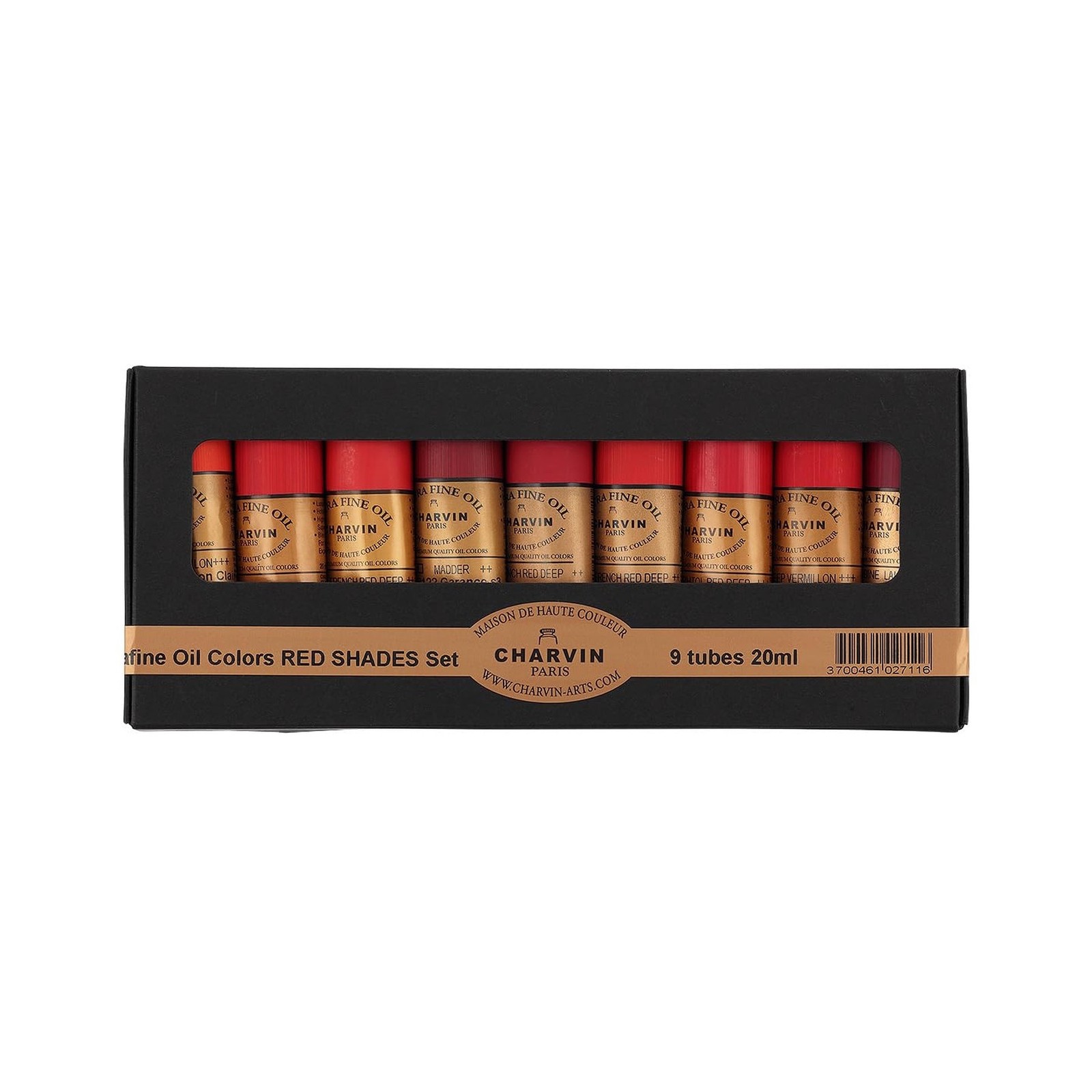 Charvin Extra Fine Professional Oil Paint Set for Artists, Shades of Red – Bo…