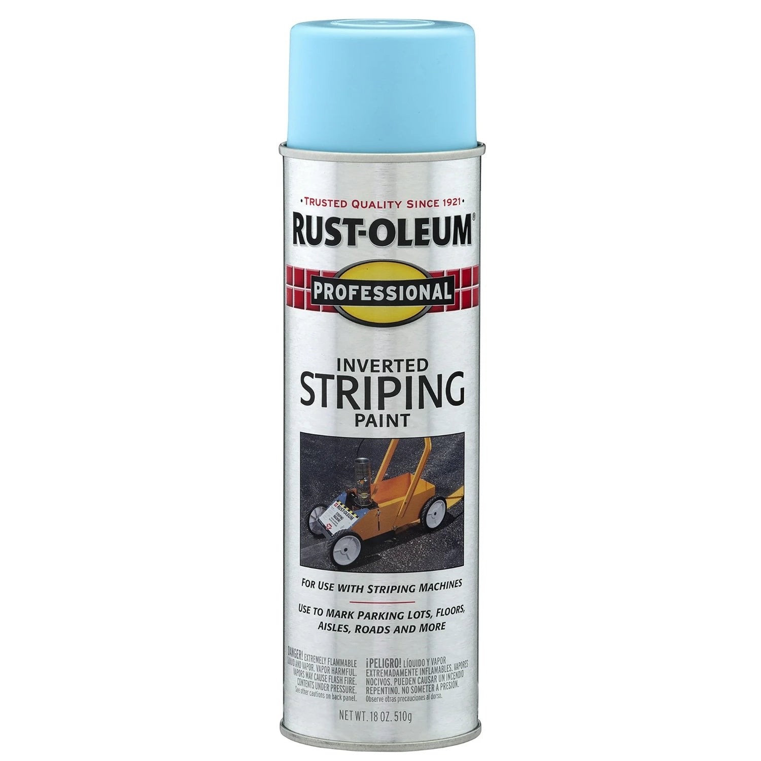 Blue, Rust-Oleum Professional Inverted Striping Paint Spray-2526838, 18 oz
