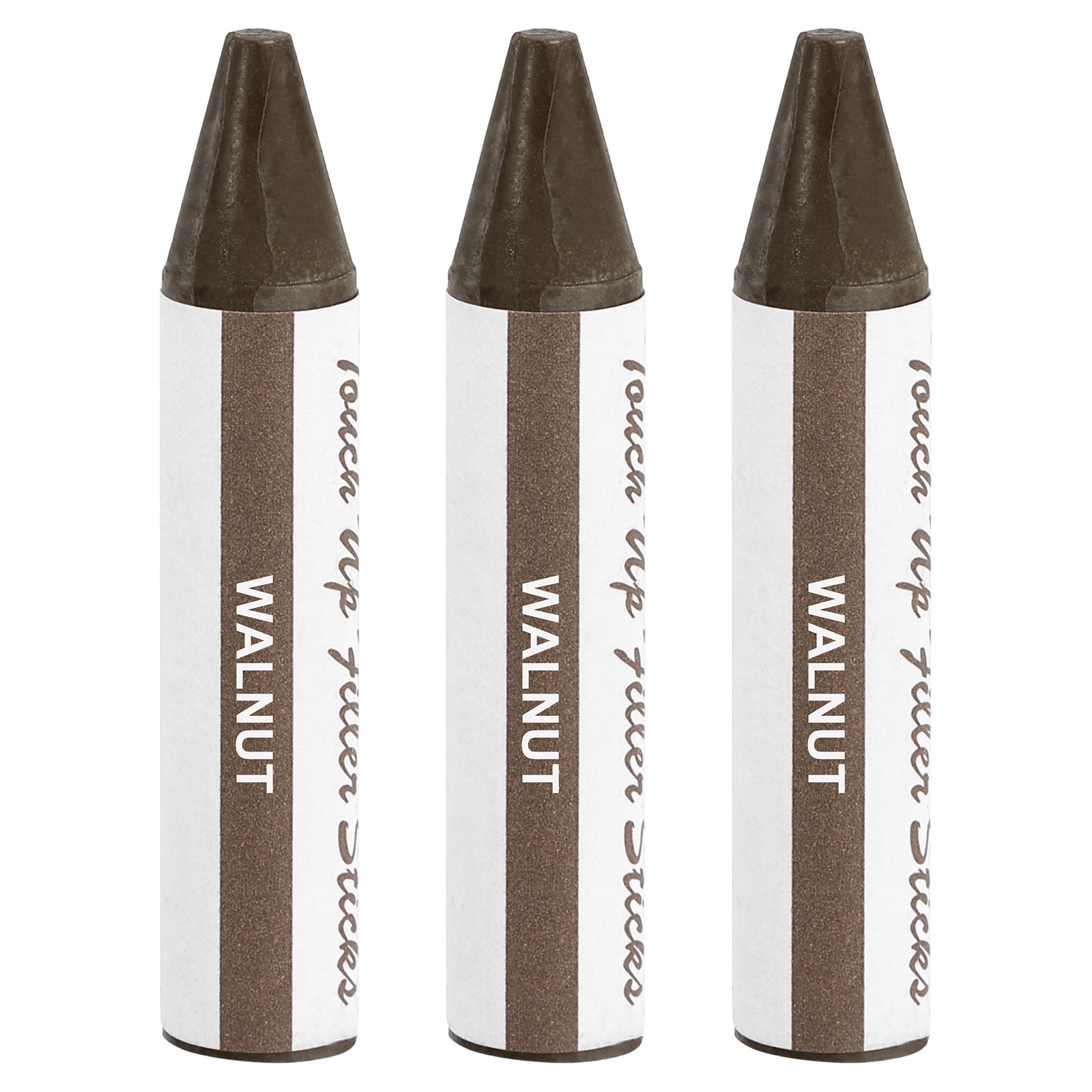 Wood Filler Stick, 3 Pcs Wax Sticks Wood Touch Up Markers, Walnut