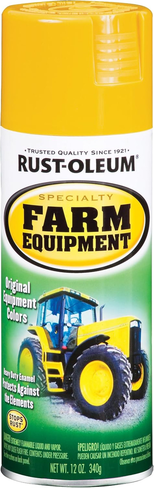 7449830 Specialty Farm Equipment Spray Paint, 12 Oz, Caterpillar Yellow