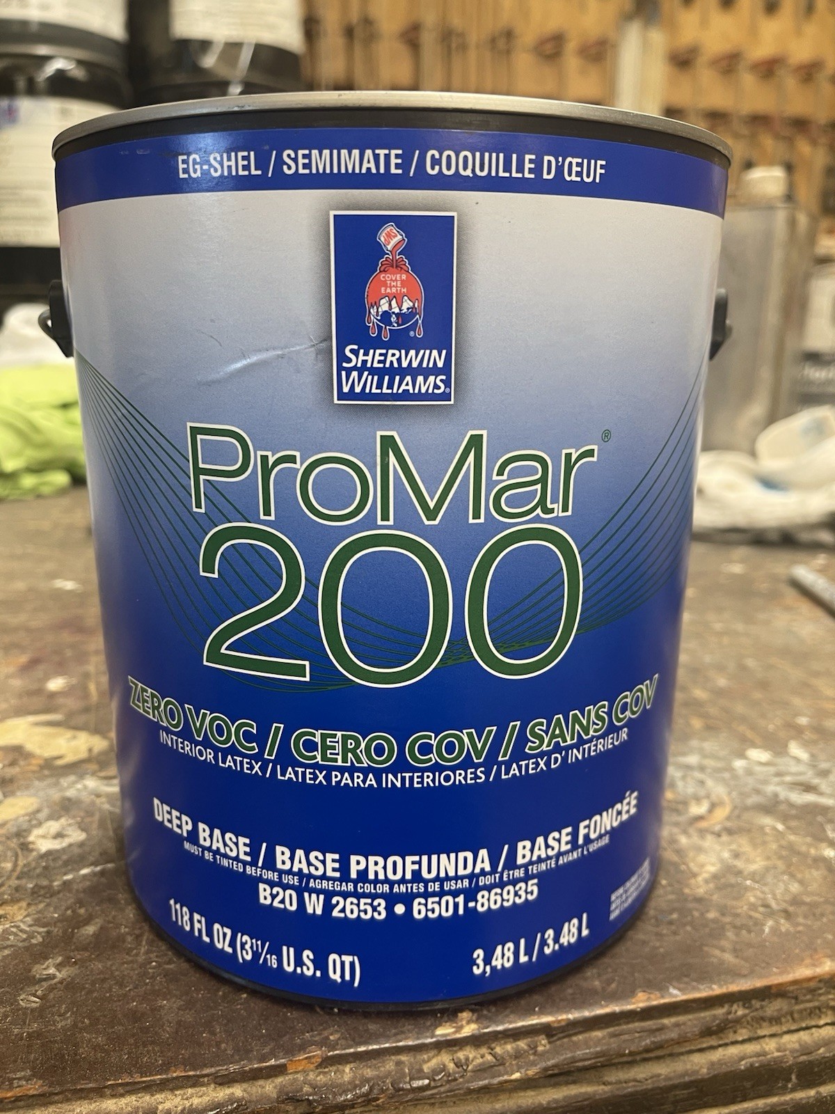 1 Gal. Sherwin Williams ProMar 200 Interior Paint/ Custom Mint Green/ Eg-Shell