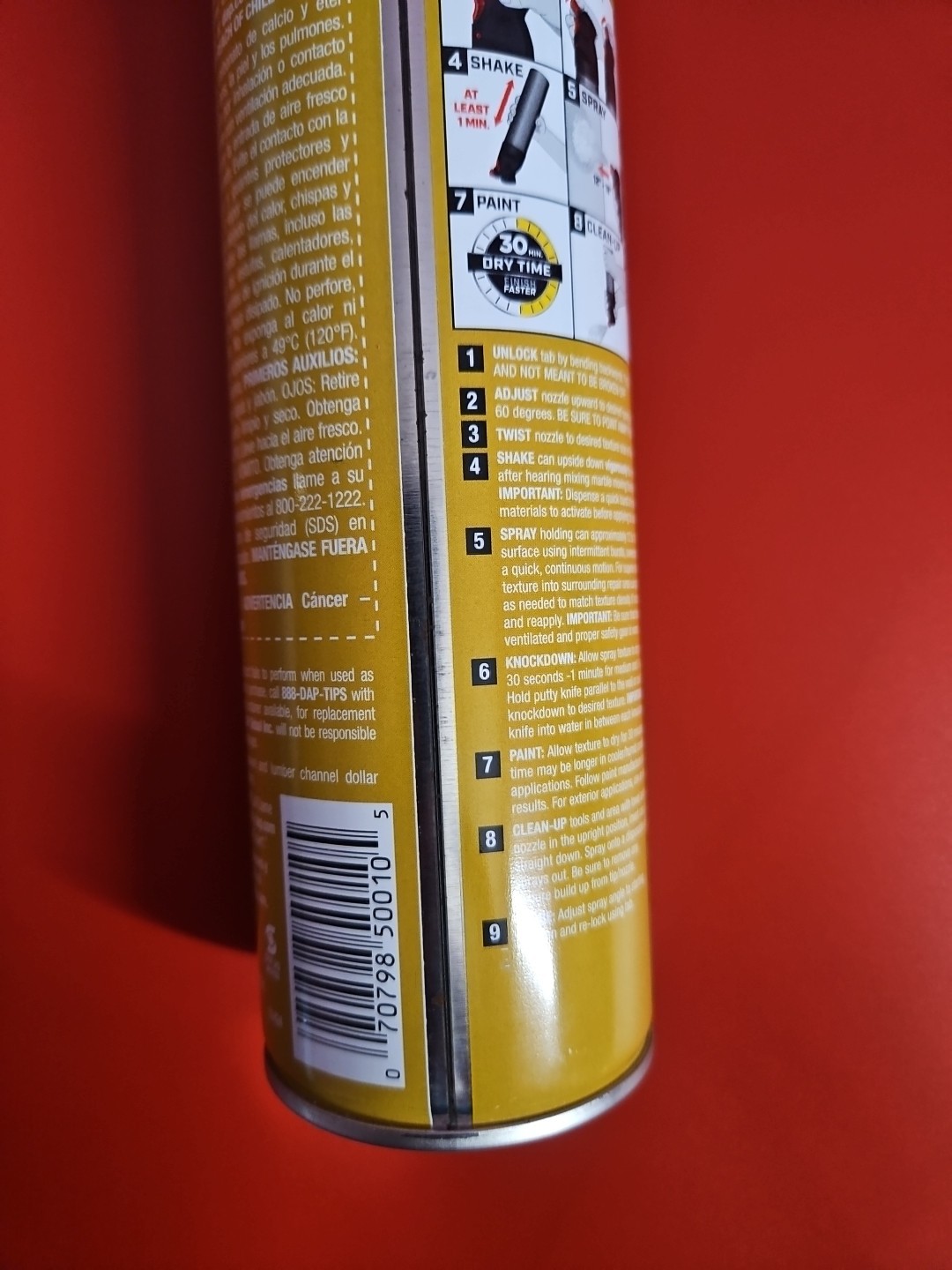 DAP Knockdown Water Based 2 in 1 Wall & Ceiling Texture Wide Spray – 25 Oz – NEW
