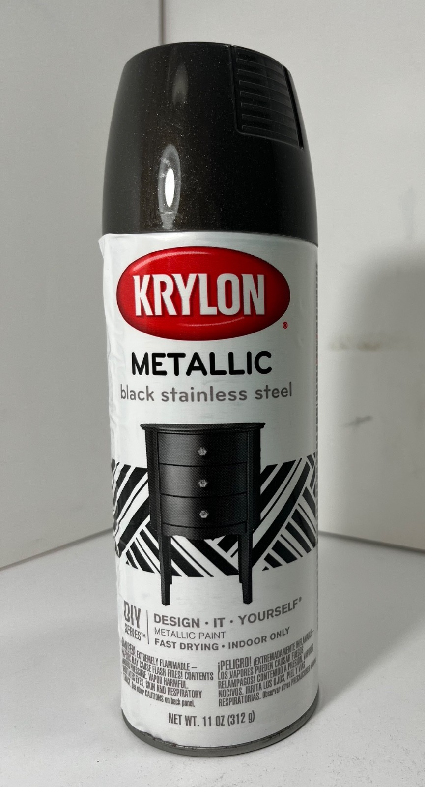 Krylon METALLIC BLACK Stainless Steel Furniture Spray Paint, 11 oz.- NEW