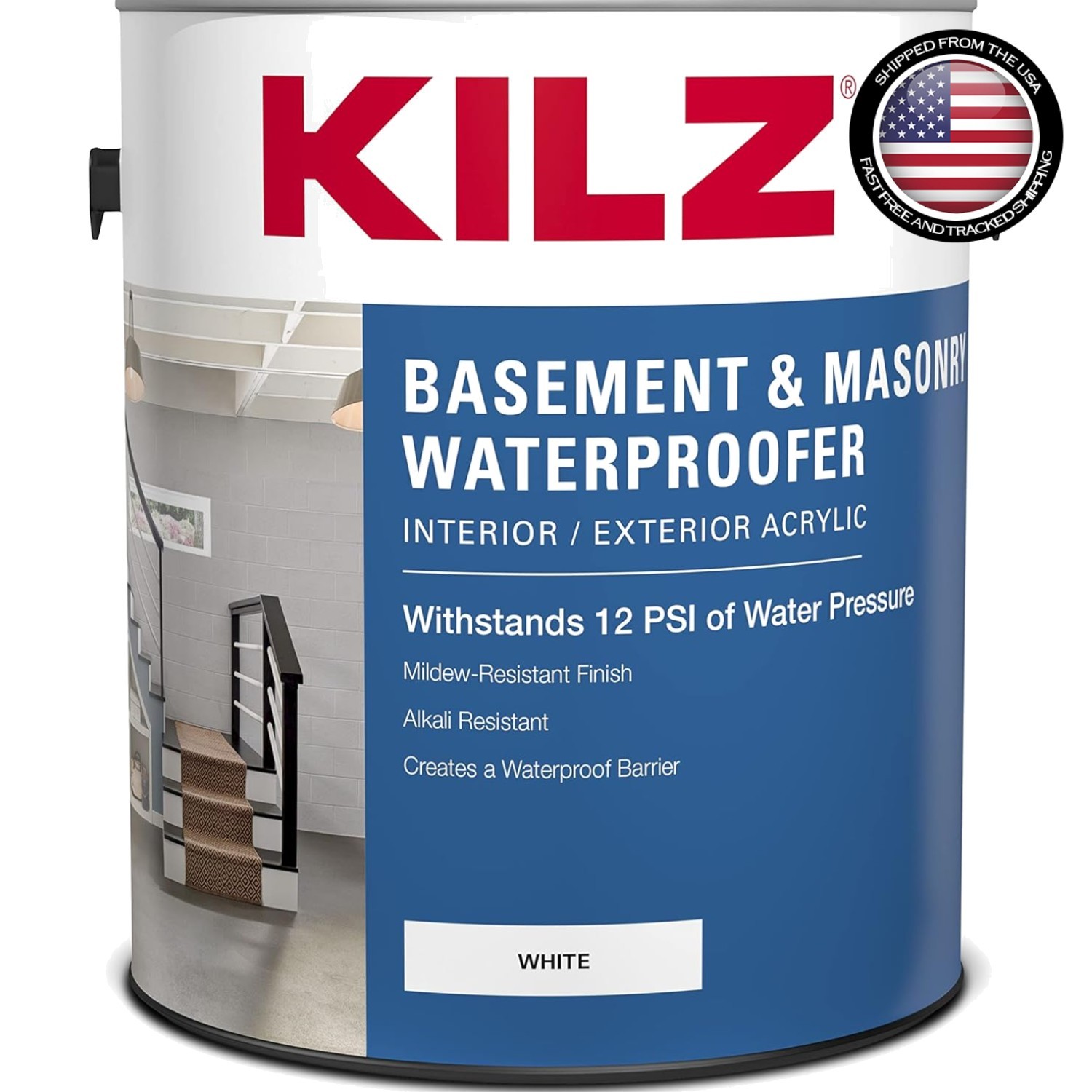 Masonry Waterproofing Paint 1 Gallon Interior Exterior Concrete Brick Walls